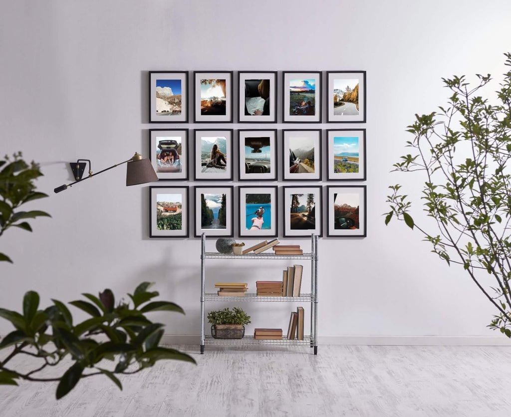 A gallery of travel photos created from social media prints.